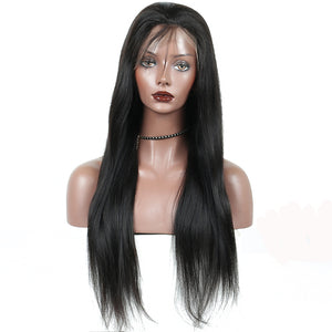 Brazilian Light Yaki Straight Lace Wig Silk Base With Baby Hair