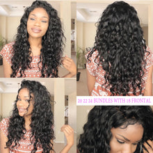 Load image into Gallery viewer, 360 Preplucked Lace Frontal Peruvian Virgin Hair Loose Wave With 3 Bundles