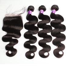 Load image into Gallery viewer, Body Wave Peruvian With Lace Closure &amp; 3 bundles