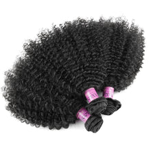 Load image into Gallery viewer, Brazilian Hair Weave Bundles 4Pcs/lot Afro Curly Virgin Hair Natural Color 100% Human Hair