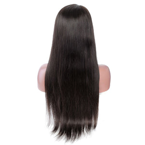 Full Lace Human Hair Wigs With Baby Hair 180% Density Brazilian Hair Straight Wig