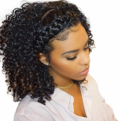 Kinky Curly 360 Lace Frontal Pre Plucked Lace front wig with Baby Hair