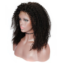 Load image into Gallery viewer, Brazilian Virgin Kinky Curly Wig With Baby Hair Natural Color 250 Density Lace Front Human Hair Wig