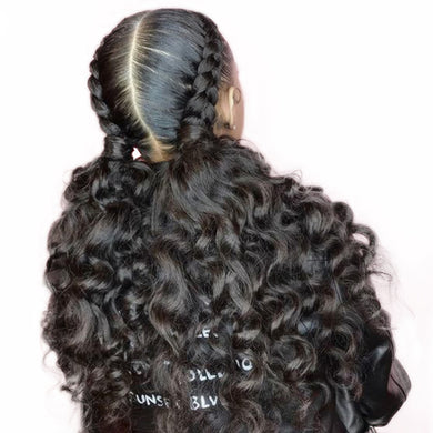 Pre Plucked Full Lace Human Hair Wig with Bleached Knots and Baby Hair 180% Density Loose Wave
