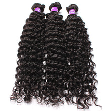 Load image into Gallery viewer, Malaysian Hair Three Deep Wave Bundles 4x4 Lace Closure With Baby Hair