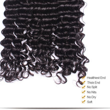 Load image into Gallery viewer, Malaysian Hair Three Deep Wave Bundles 4x4 Lace Closure With Baby Hair
