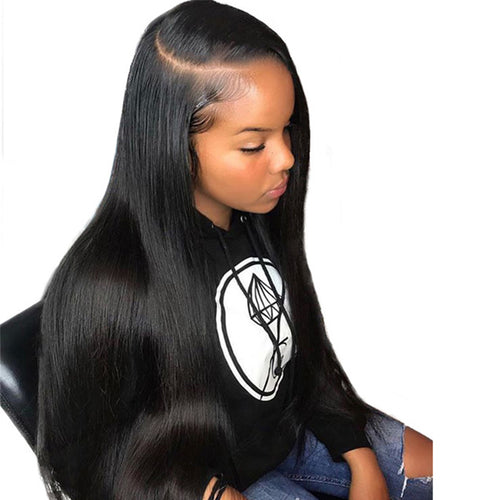 360 Lace Frontal Wig Pre Plucked With Baby Hair 150% Brazilian Virgin Silky Straight