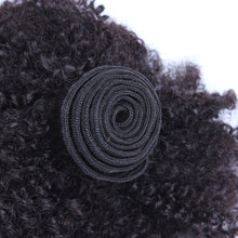 Load image into Gallery viewer, Afro Kinky Curly Brazilian Hair 3 Bundles With Frontal Closure 13X4 Lace Frontal