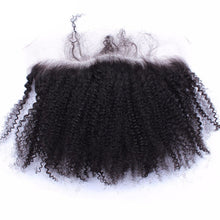 Load image into Gallery viewer, Afro Kinky Curly Brazilian Hair 3 Bundles With Frontal Closure 13X4 Lace Frontal